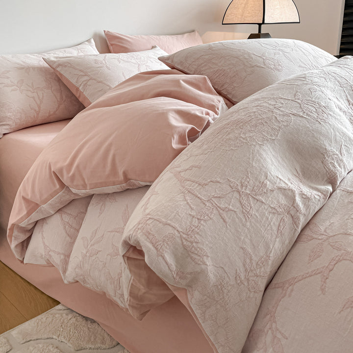 Warm bedding with 3-layer fabric, 4-piece