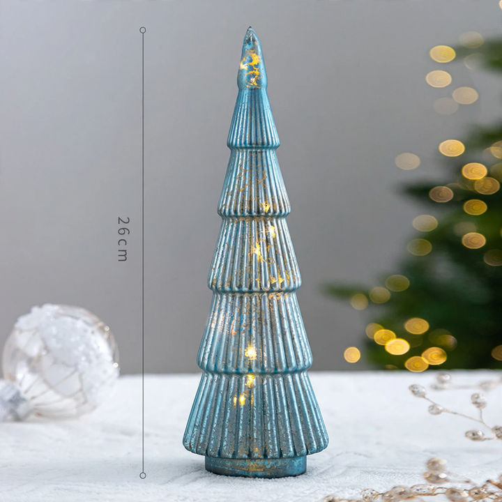 Christmas tree decoration made of crystal glass with lighting