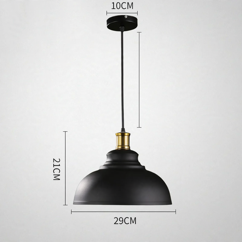 Vintage pendant light, industrial style, adjustable