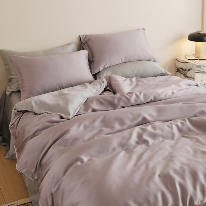 Bedding set, 4-piece, Lyocell, Solid color