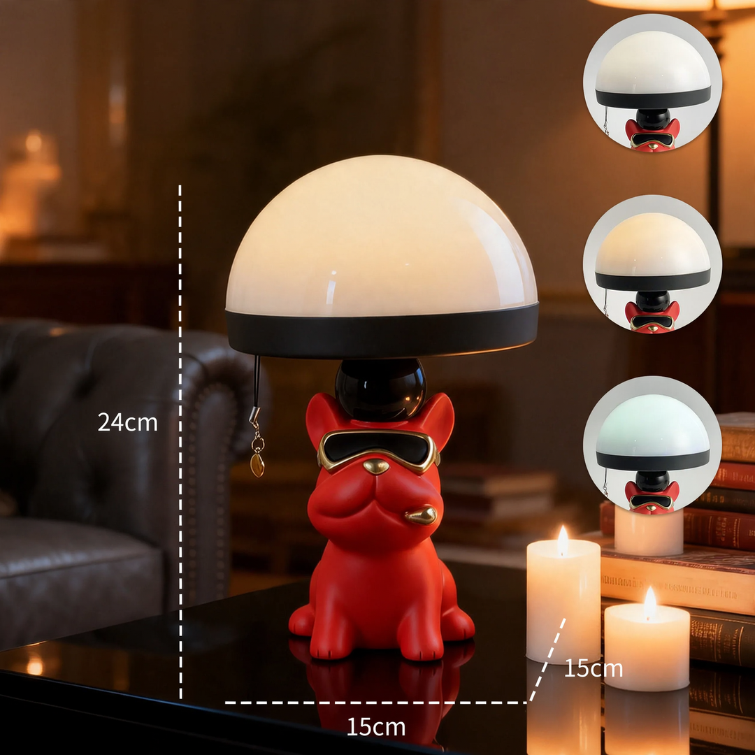 French Bulldog Table Lamp with Pull Switch