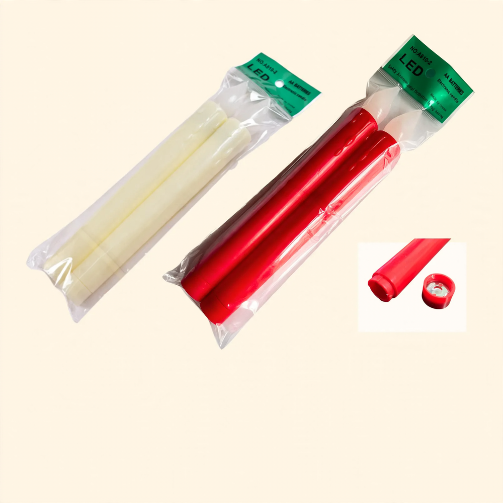 LED taper candle with flame effect