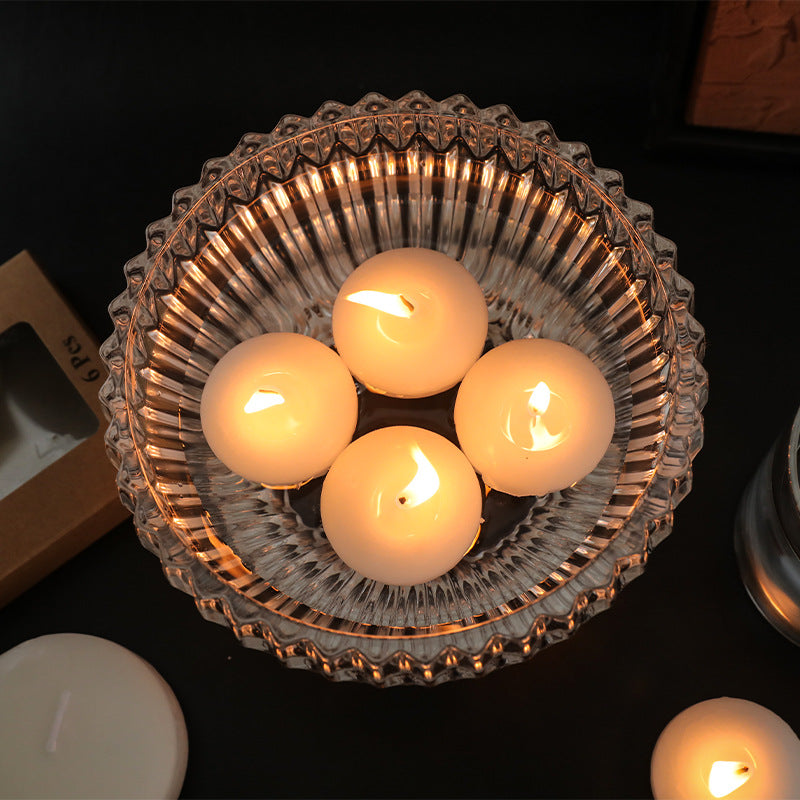 Swimming candles made of soy wax, cylindrical