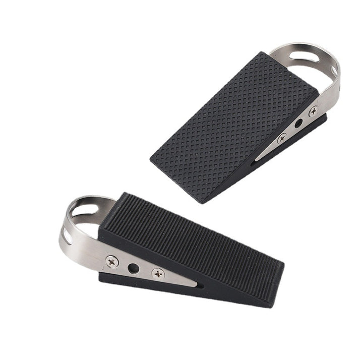 Doorstopper made of rubber and stainless steel