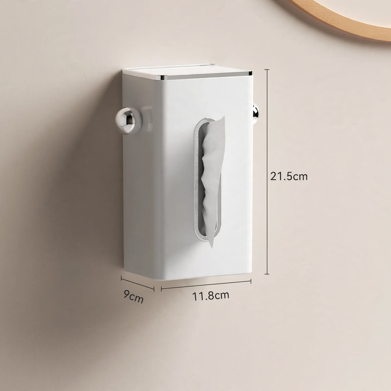 Wall-mounted tissue box, plastic