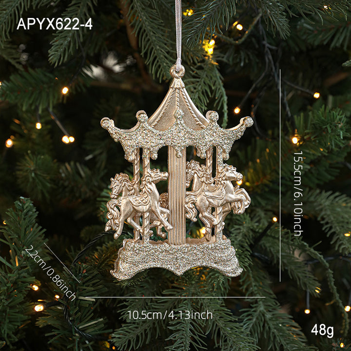 Decorative Christmas ornaments made of plastic
