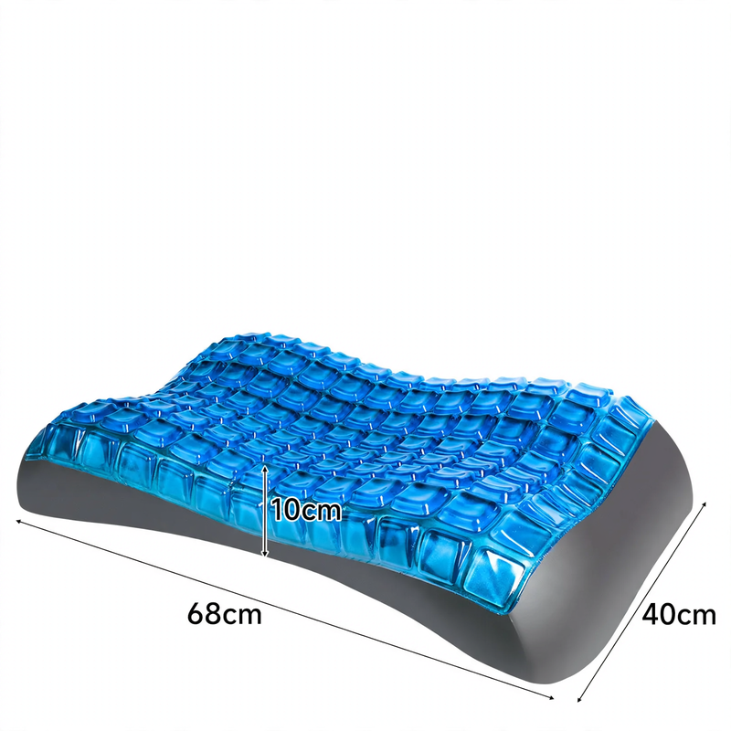 Gel cushions with memory foam, wave shape