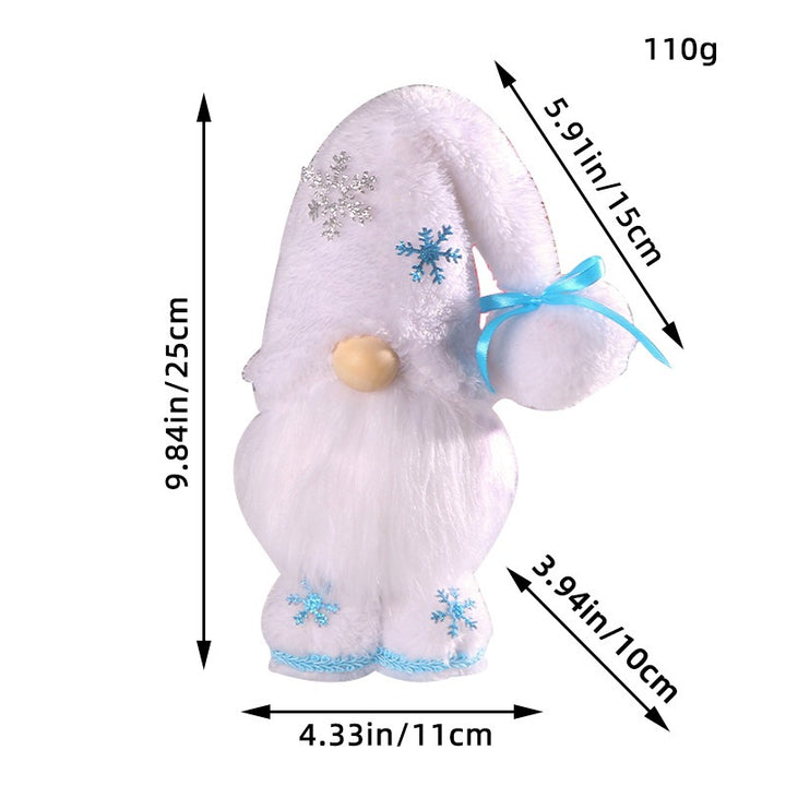 Christmas Elf Figurine with Snowflake Design