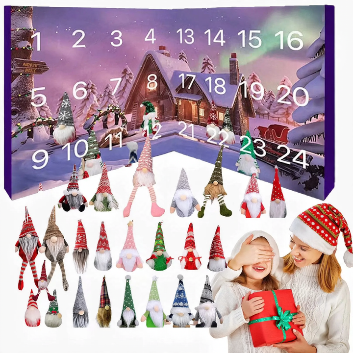 Christmas Advent Calendar with Elf Figures
