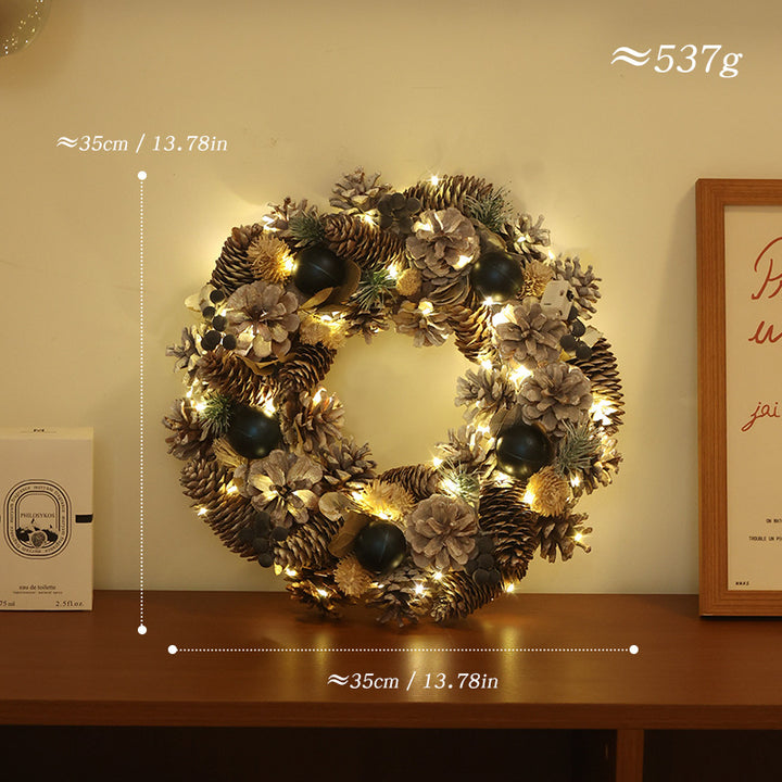 Christmas wreath with decoration for door and tree