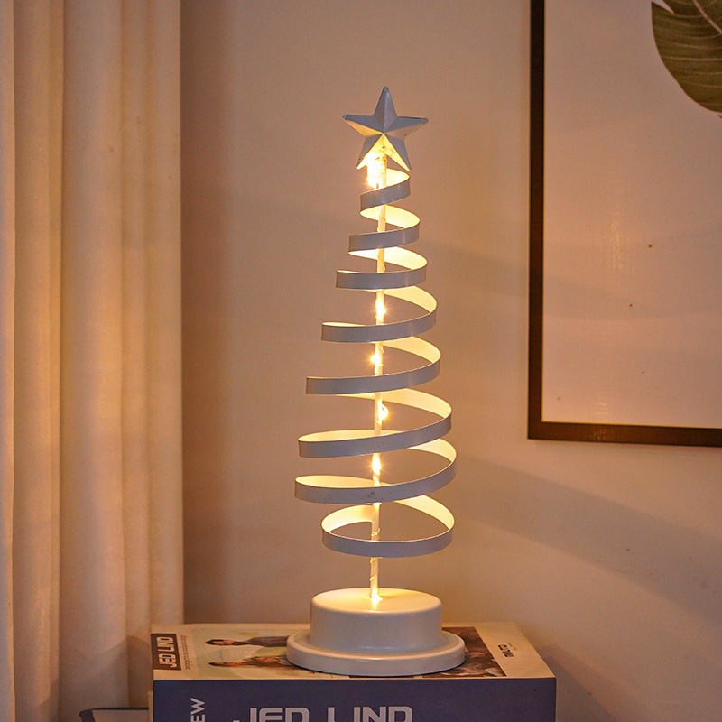 Decorative LED table lamp made of iron in Christmas design