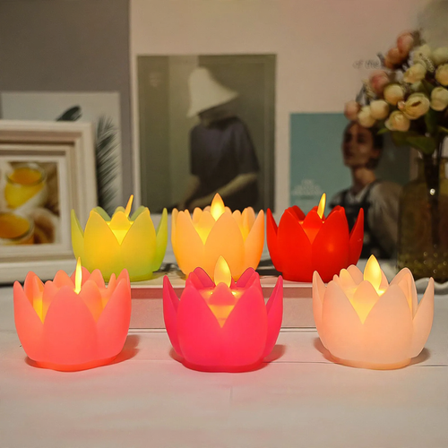 LED Lotus candle as decoration