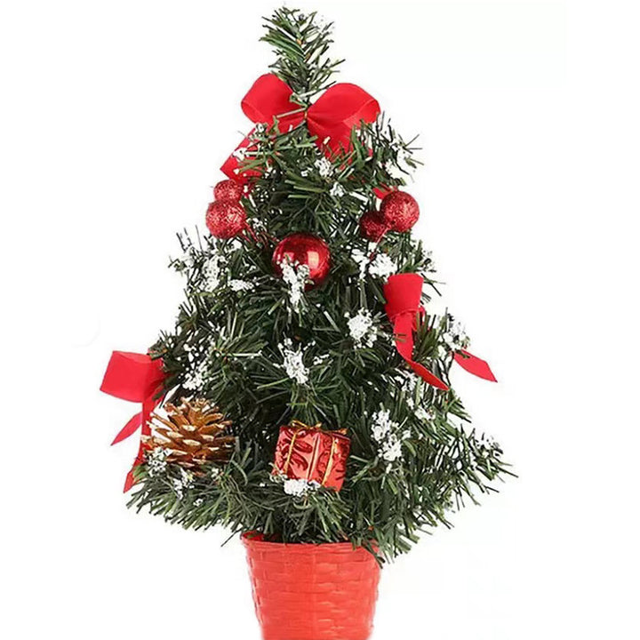 Mini Christmas tree, plastic, with lighting
