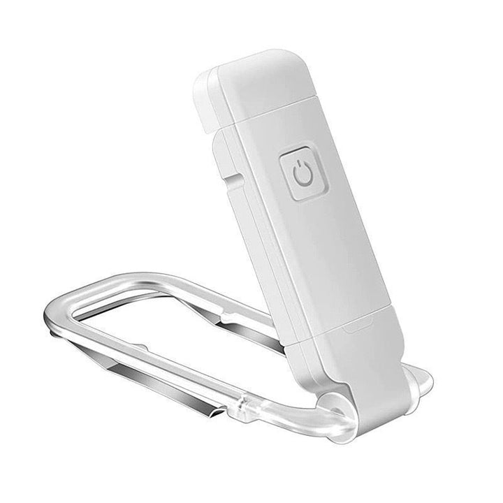 Portable, foldable LED clip lamp