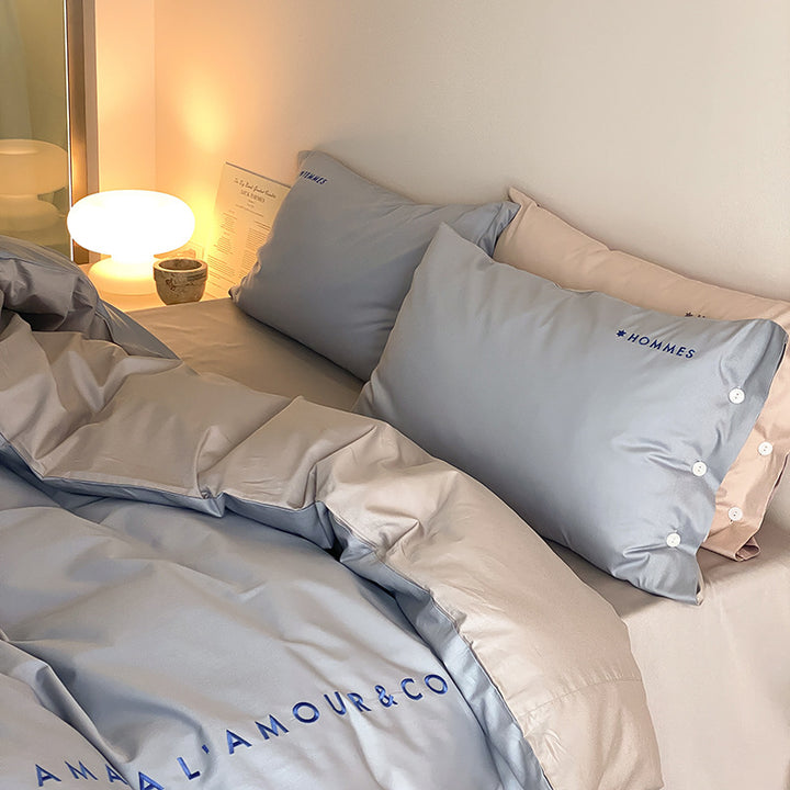 Long Staple Cotton Bedding Set, 4-Piece, Satin