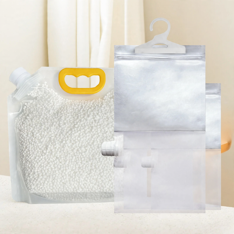 Refillable dehumidifier with calcium chloride granules