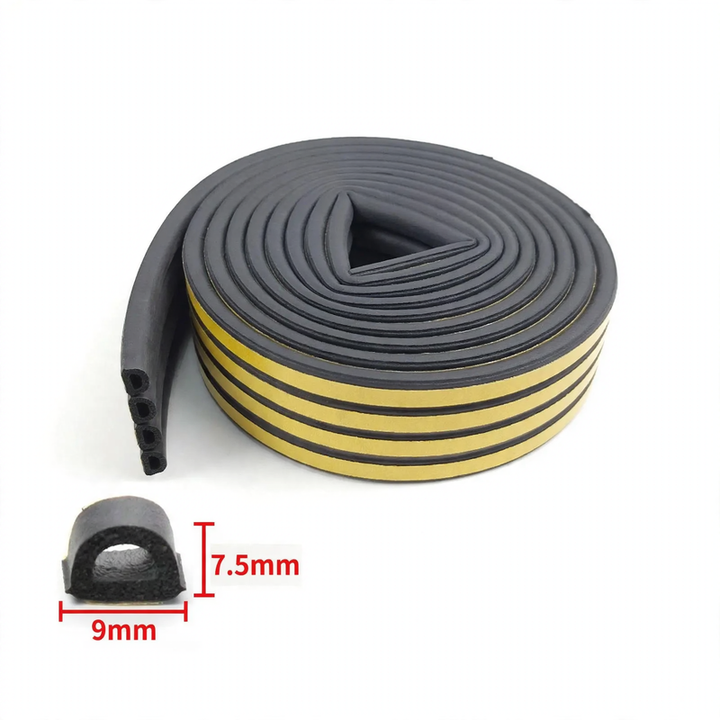 Rubber sealing tape for doors and windows, foam