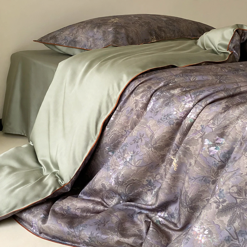Bed linen set made of brushed long-staple cotton