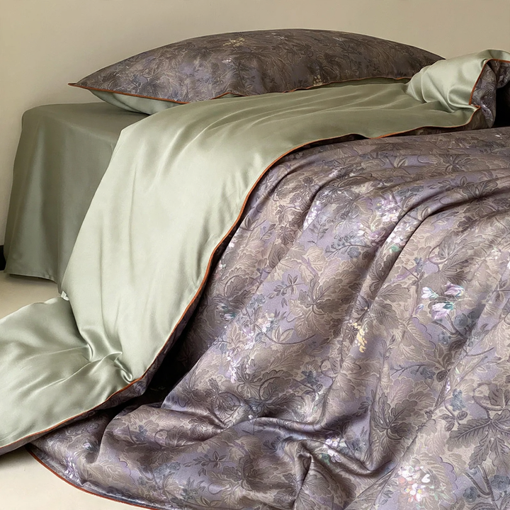 Bed linen set made of brushed long-staple cotton