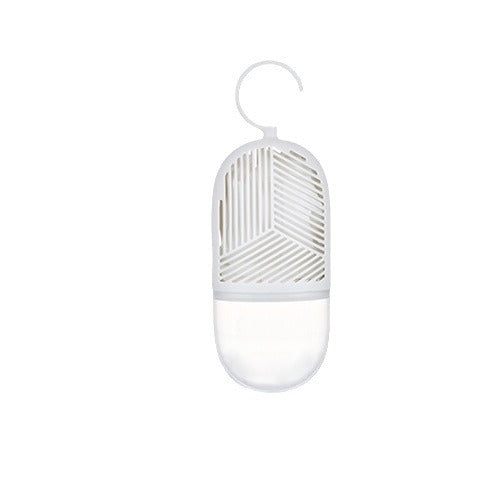 Hanging dehumidifier box for wardrobes