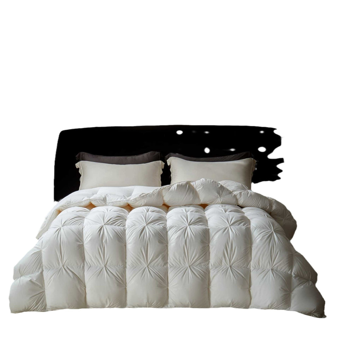 Duvet with duck down filling, quilted