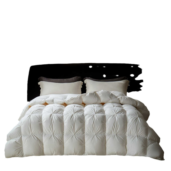 Duvet with duck down filling, quilted
