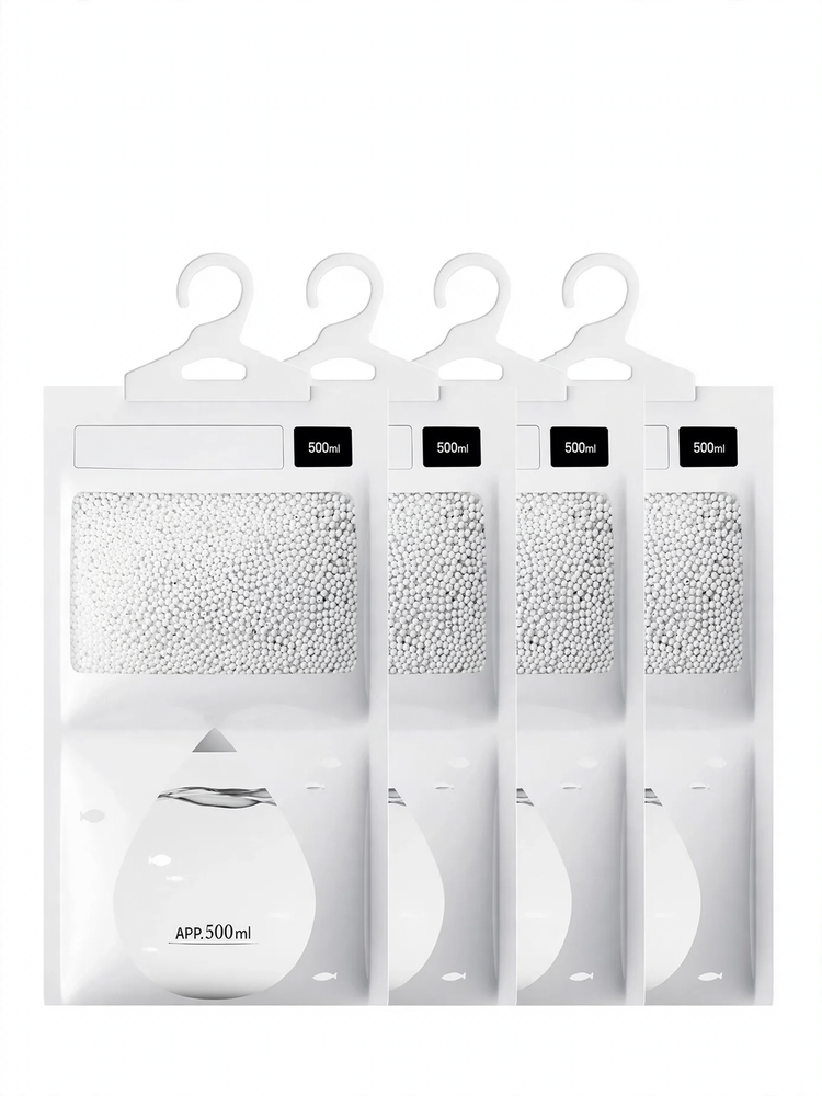 Hanging dehumidifier bag for wardrobes