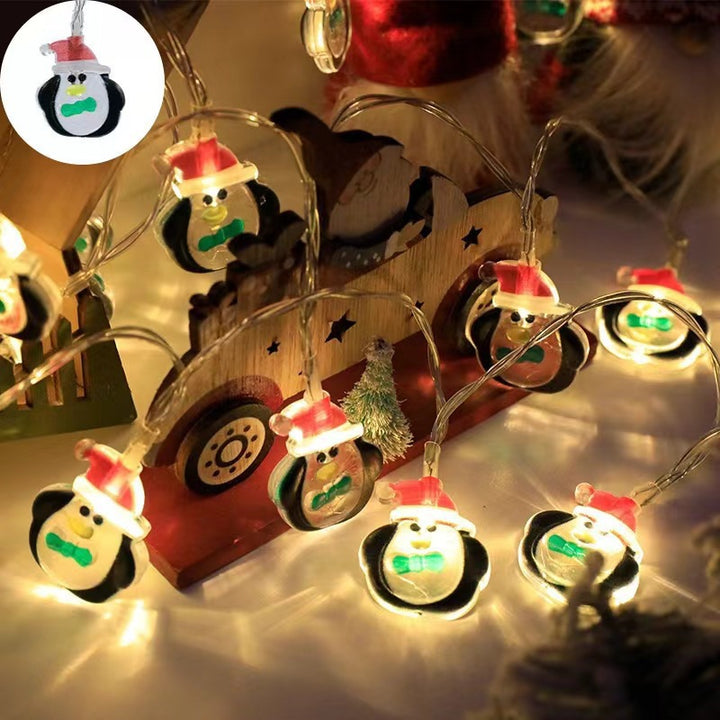 LED Christmas string lights with various motifs