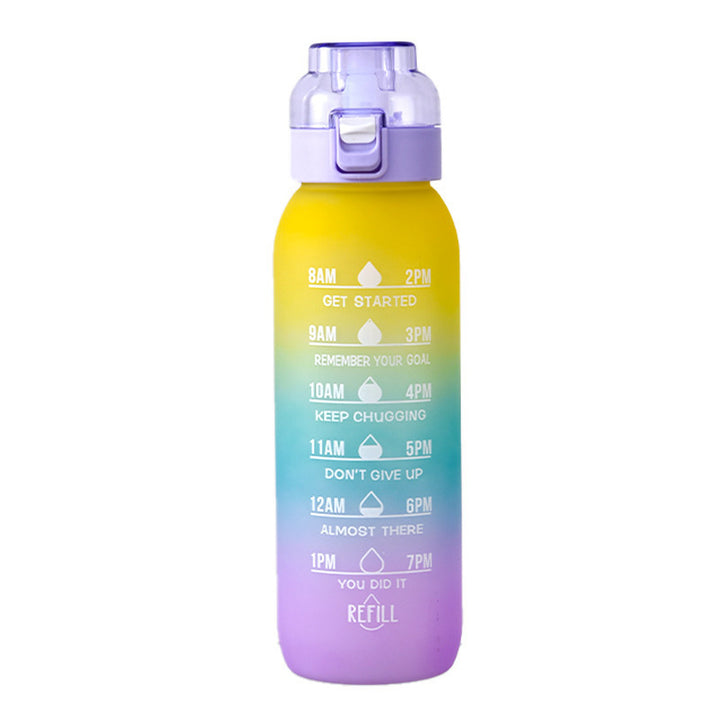 Tritan water bottle with aroma ring, 1000 ml, with straw