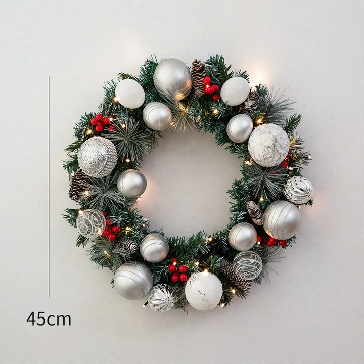 Christmas wreath, 45 cm, with lighting