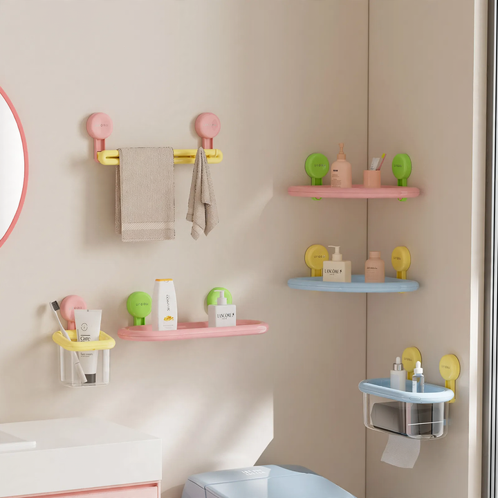 Wall shelf with suction cup for bathroom, model DD2452