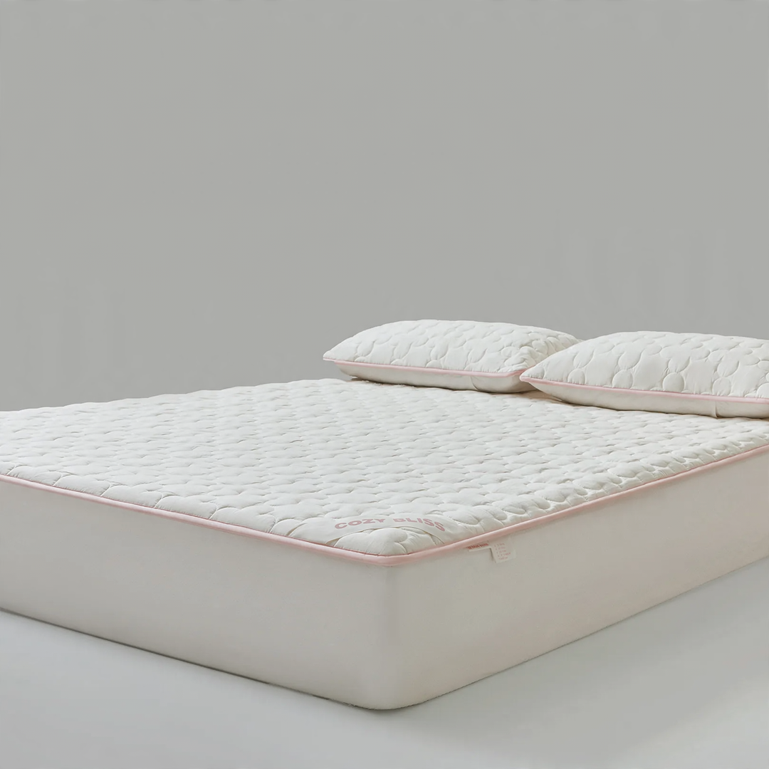 Cotton fitted sheet set, 3-piece, with pillowcases
