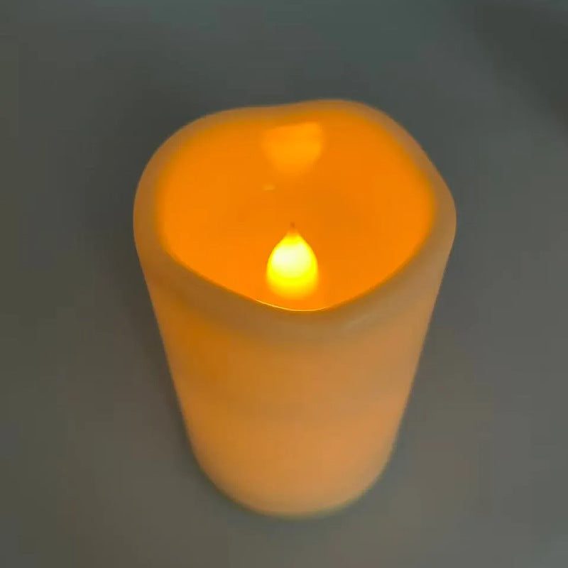 LED Real Wax Candle Set, 3-piece, with Remote Control