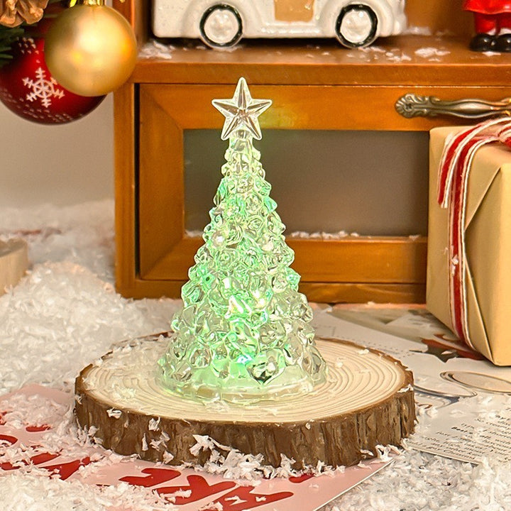 Decorative Christmas tree night light with star design