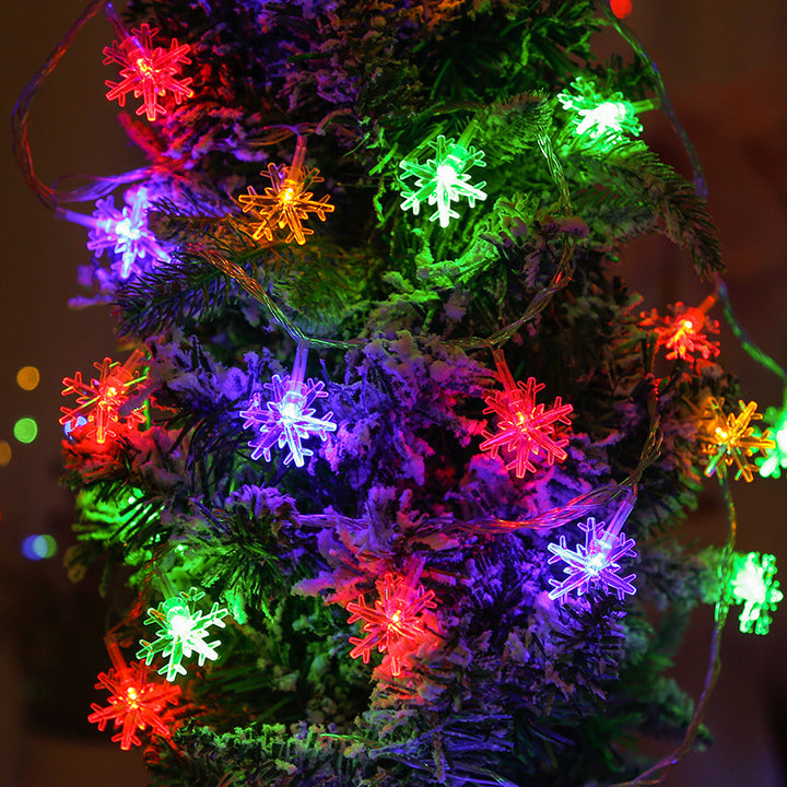 LED Snowflake String Lights for Festive Decoration