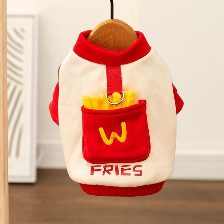 Hooded sweatshirt with cartoon design for dogs and cats