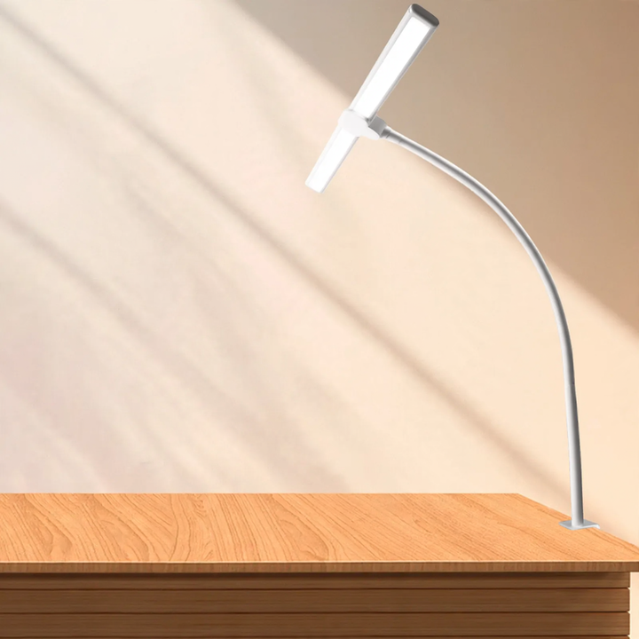 Double-headed LED clamp lamp for desk