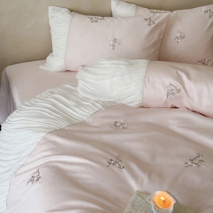 French Bedding Set, Long Staple Cotton, Embroidered