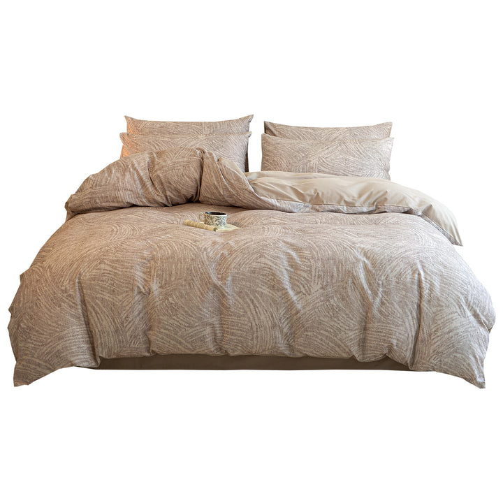 Checked cotton bedding, warm, 3 or 4-piece