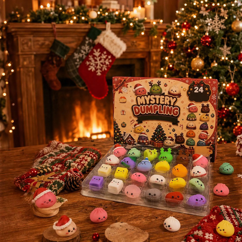 Christmas Advent Calendar with 24 Squeeze Toys