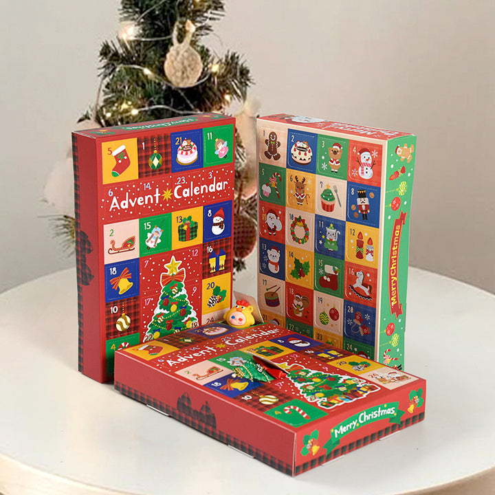 Empty 24-compartment Christmas box for Advent calendar