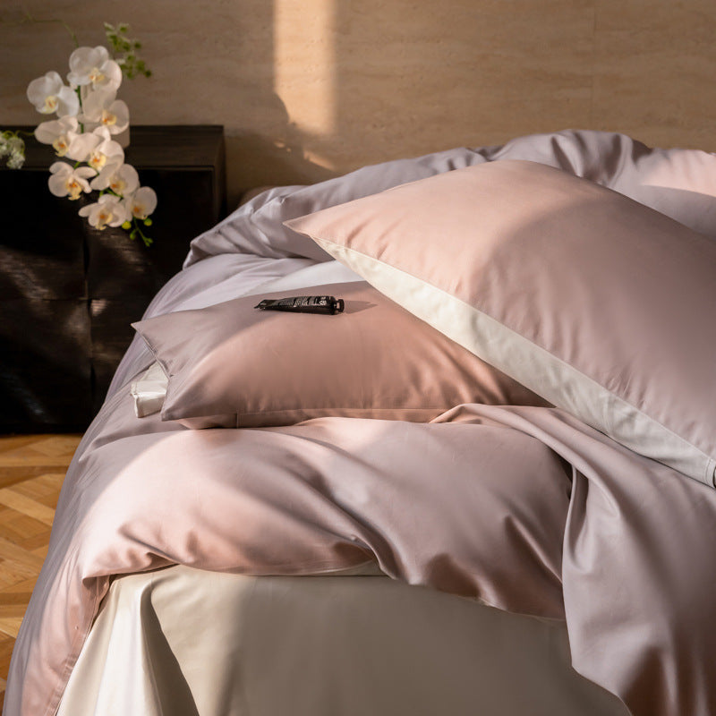 Long-staple cotton bedding in satin weave