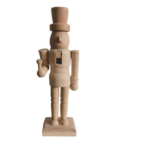 Nutcracker figure made of wood, 20 cm, for self-design