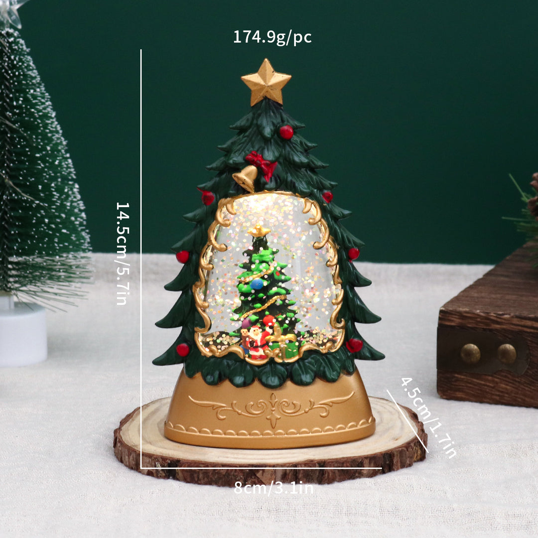 Decorative LED water lantern with Christmas motif
