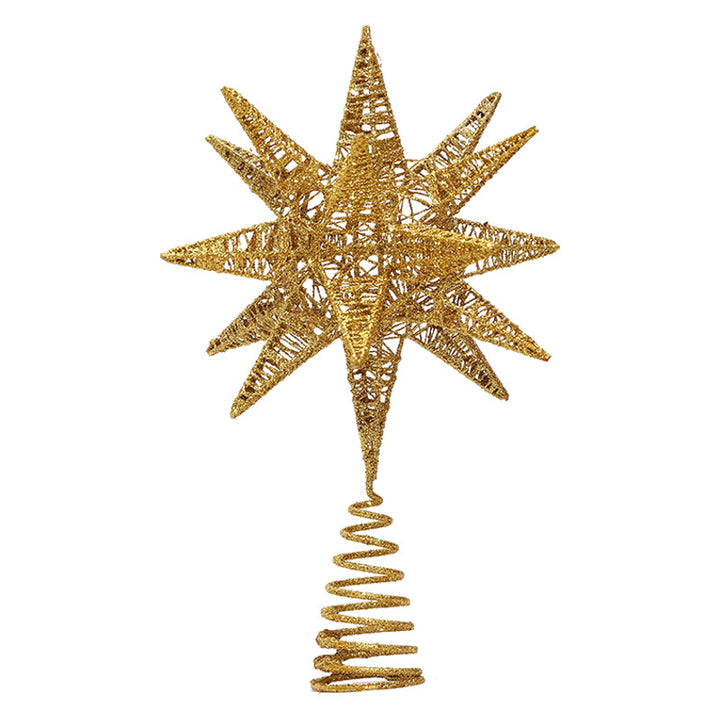 17-pointed Christmas tree topper star made of iron