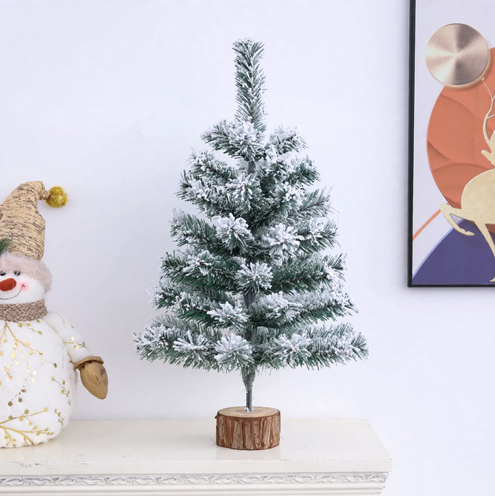 Artificial Christmas tree with flocking