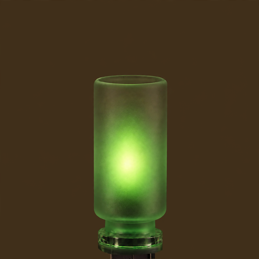 LED flame light, USB connection, glass and ABS