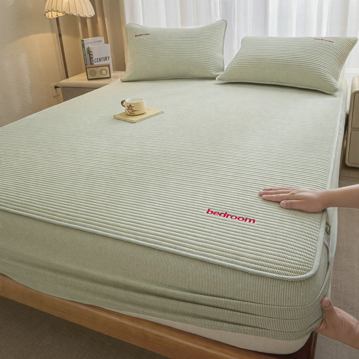 Cotton fitted sheet with padding, 100 % cotton