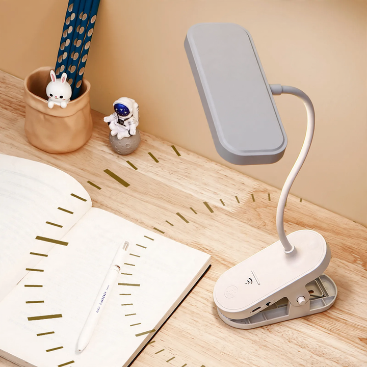 LED clip light for desk and bed, dimmable