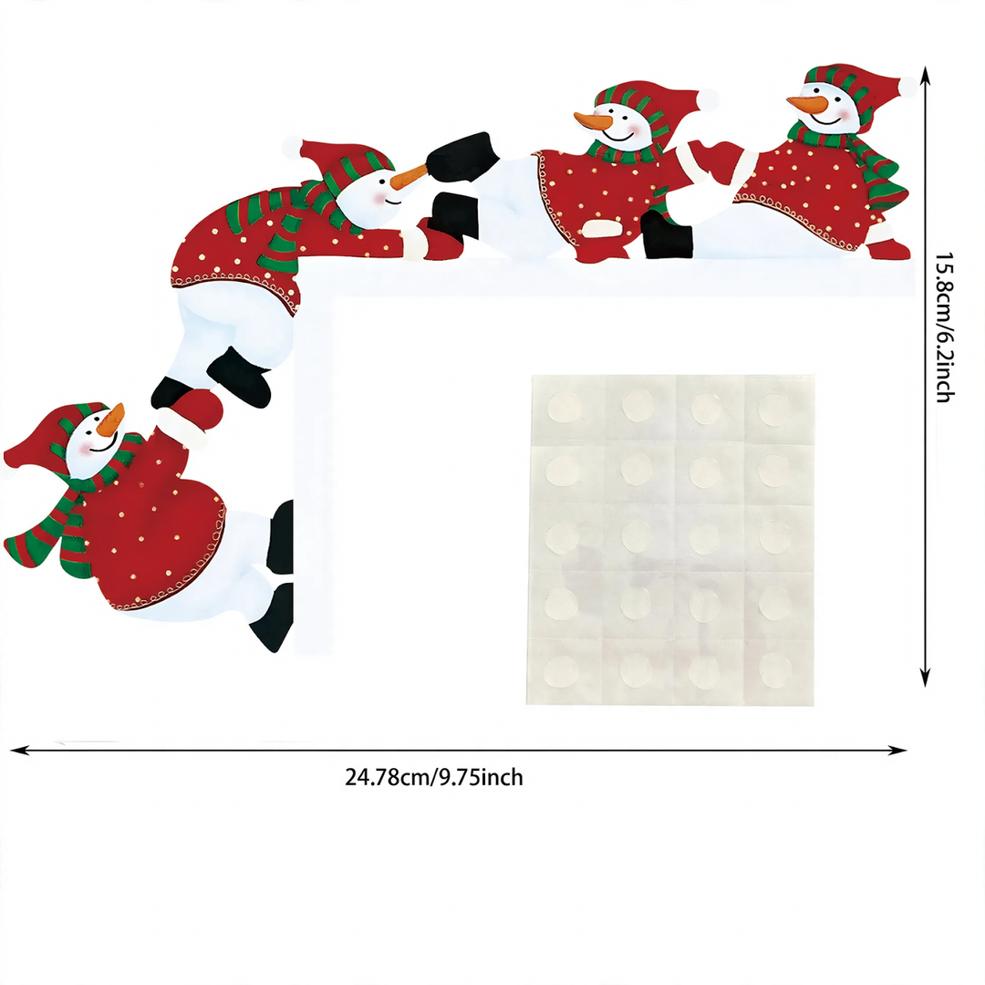 Christmas door frame decoration made of wood